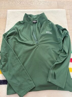 Eddie Bauer Green Quarter-Zip Pullover